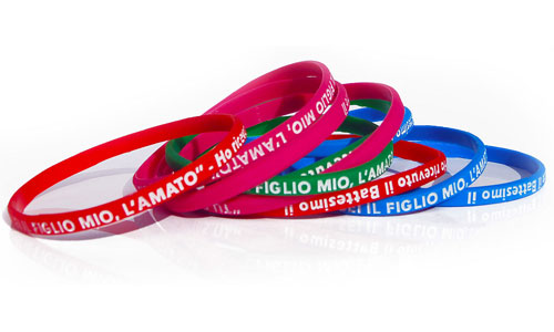 Braccialetti in silicone spessore 5 mm