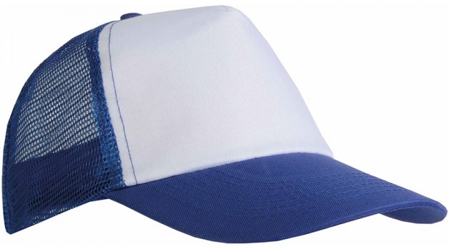 Cappellino Polo Sud con posteriore a rete blu royal