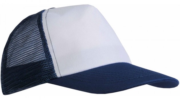 Cappellino Polo Sud con posteriore a rete blu scuro