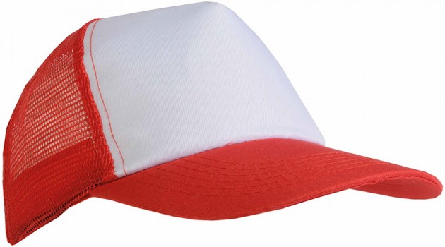 Cappellino Polo Sud con posteriore a rete rosso