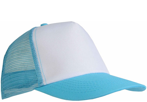 Cappellino Polo Sud con posteriore a rete celeste