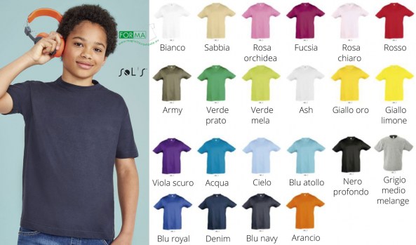 Colori magliette bambino colorate Regent Kids