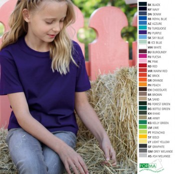 Colori maglietta da bambino colorata JHK