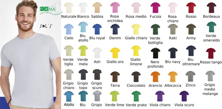 Colori magliette da adulto Sol's Regent