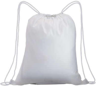 Sacca a zaino in nylon bianco