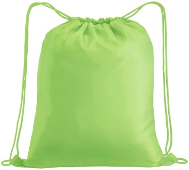Sacca a zaino in nylon verde mela